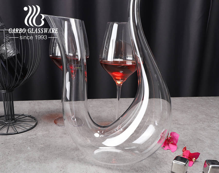 Decanter per caraffa di vino rosso trasparente a forma di cigno da 1500 ml Decanter per vino in cristallo fatti a mano