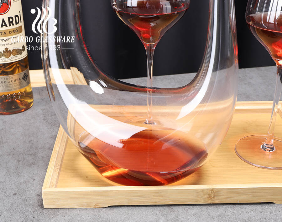 Carafe ¿¿ vin en cristal de haute qualit¿¿ en forme de 6 bo?te-cadeau  d¿¿canteur de cygne harpe s¿¿parateur de vin cr¿¿atif 1500 ml