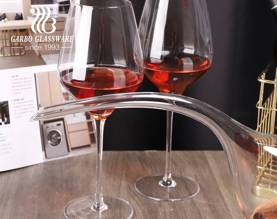 Customized shape lead free wine decanters unique design handmade glass wine decanter 