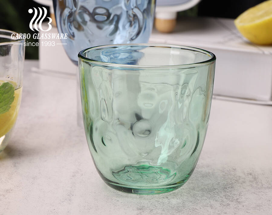 Garbo Glassware brand in stock cat paw design glass tumbler with multi colors