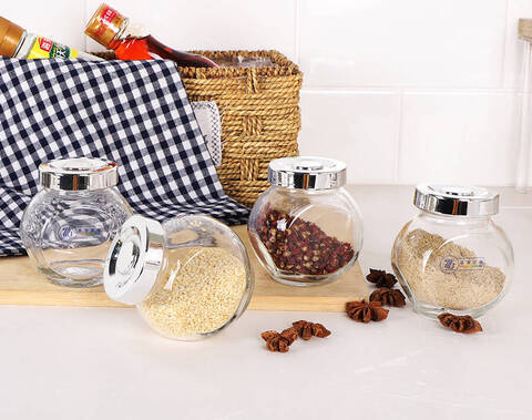 177ml Rajtan glass spice jars with lid for kitchen
