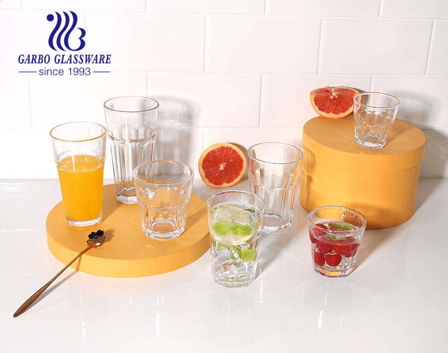 Worldwide popular classic Ikea style rock glass cup for home restaurant hotel drinks serving