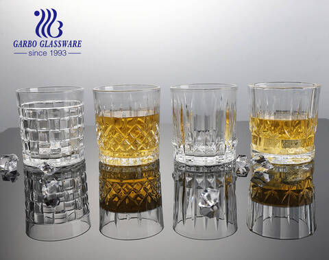 6-teiliges Set hochwertiger 11 Unzen Whiskyglas mit Gravur