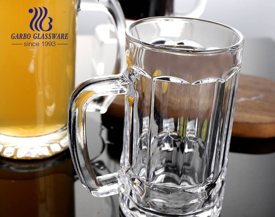 Ready to Ship Classic High White Dishwasher Safe Beer Drinking Glass Mug  with Thick Base