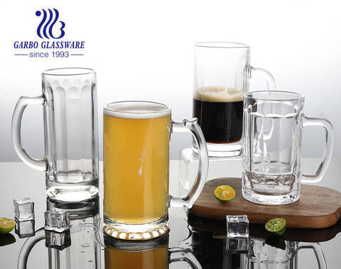 Ready to Ship Classic High White Dishwasher Safe Beer Drinking Glass Mug  with Thick Base