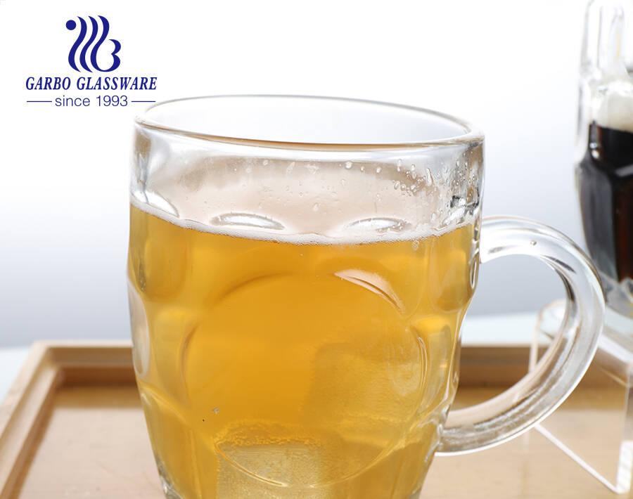 Tasse en verre de bière d'ananas populaire du marché allemand avec le logo personnalisé de décalcomanie