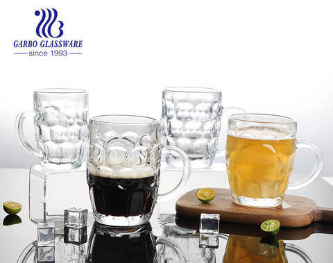كوب زجاجي مناسب للحفلات بسعة كبيرة 20 أونصة بتصميم أناناس لشرب البيرة مع دائرة