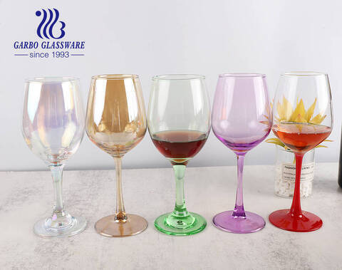 Red and white wine glass with multi post processing full colors