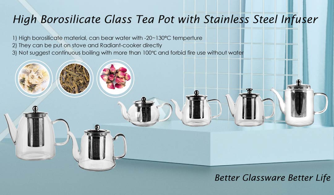 borosilicate glass teapot