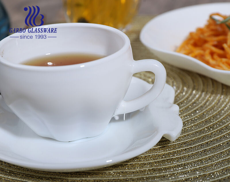 Ensemble de tasses à thé en verre opale trempé résistant à la chaleur en forme de pomme