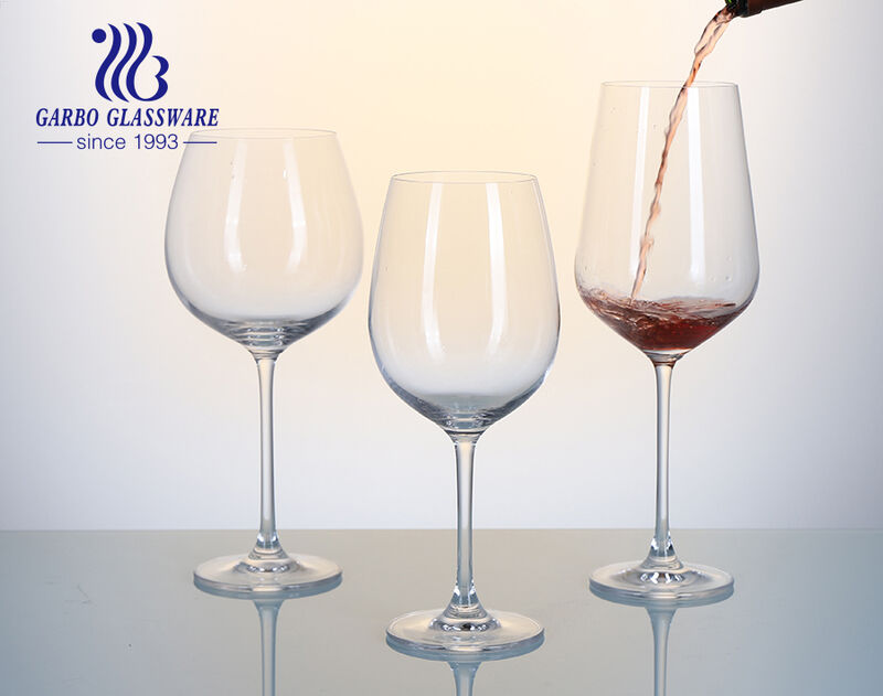 Stock Crystal Goblet Glass Copa de vino tinto Borgoña
