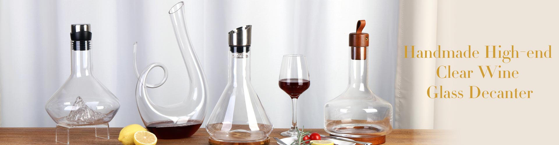 handgefertigter Weinglas-Dekanter