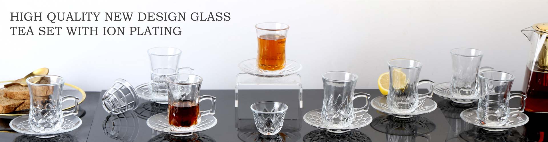 glass tea mug set