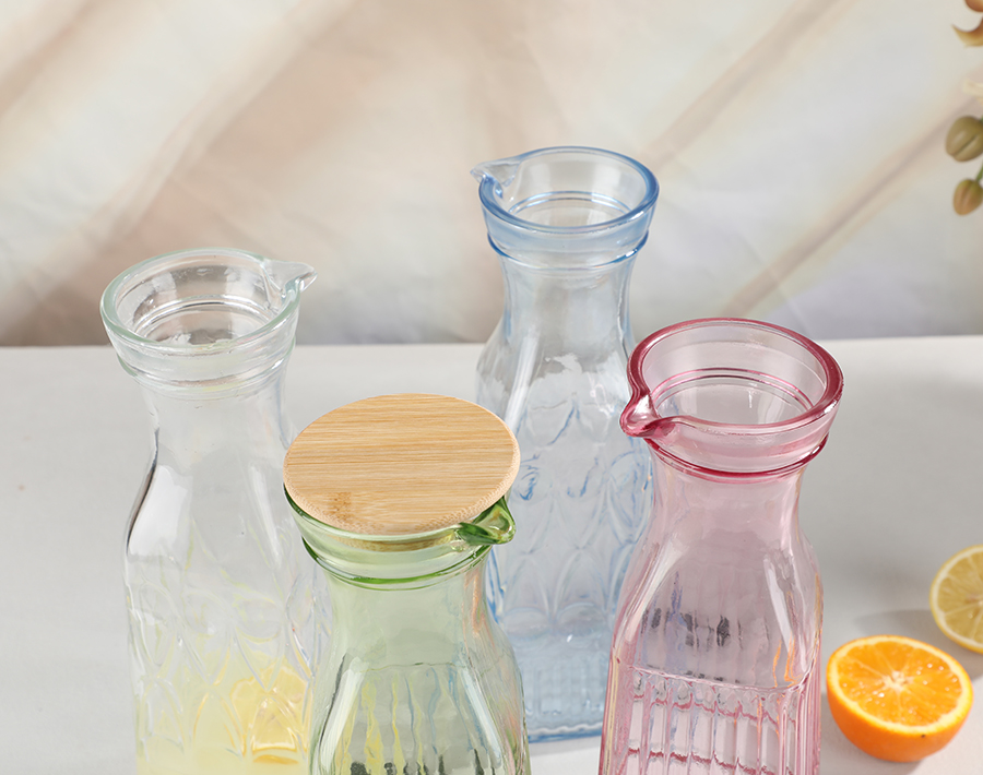 1080ml Is machine glass jug with sprayed color for South-American market