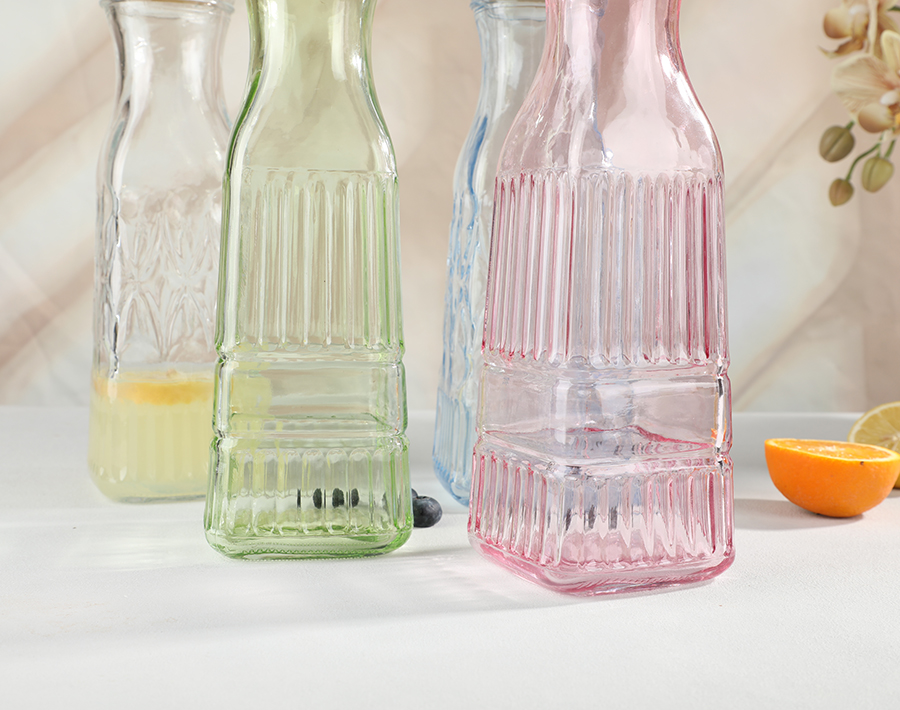 1080ml Is machine glass jug with sprayed color for South-American market