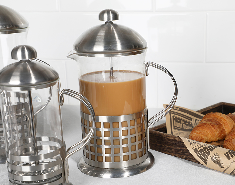 350ml high borosilicate French press teapot wholesale for coffee and tea