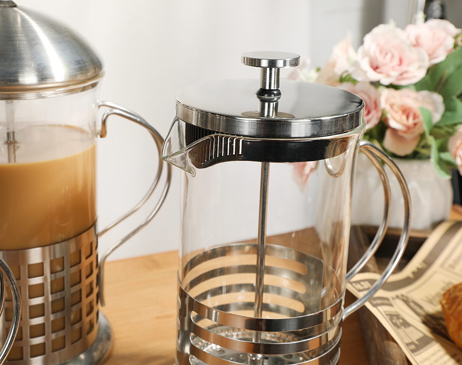 350ml high borosilicate French press teapot wholesale for coffee and tea