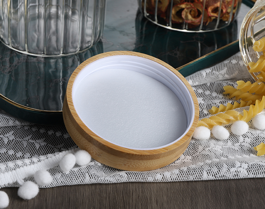 600ML Striped Line Storage Glass Containers Kitchen Jars for Nuts Beans Candies