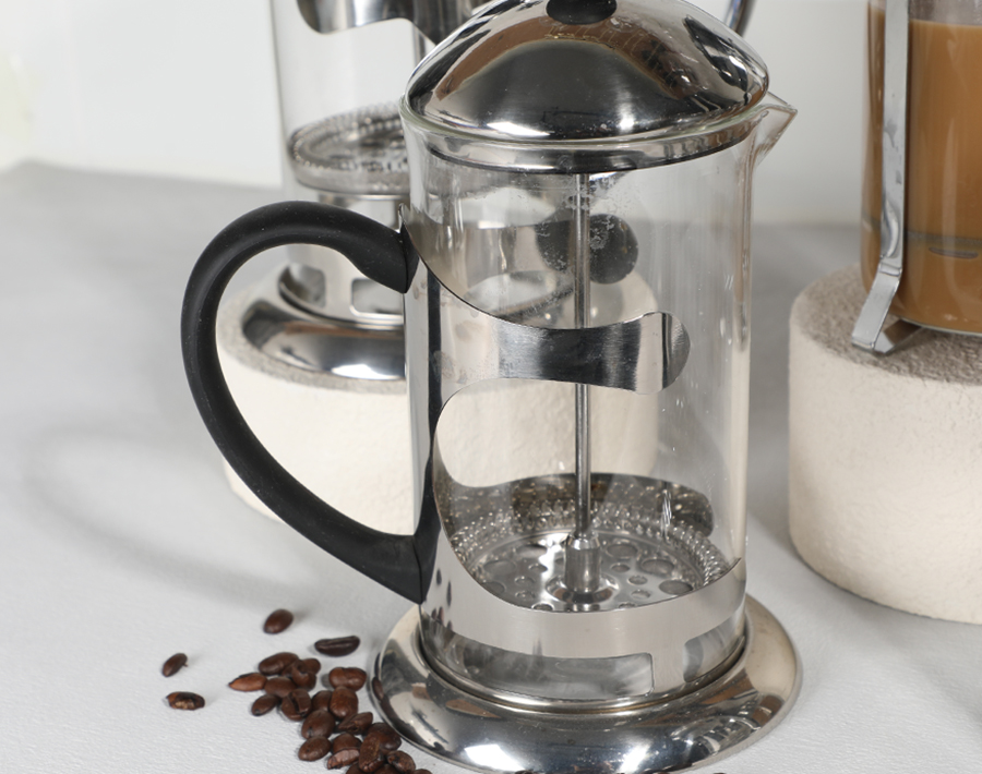 Durable 800ml high borosilicate French press teapot wholesale for coffee and tea