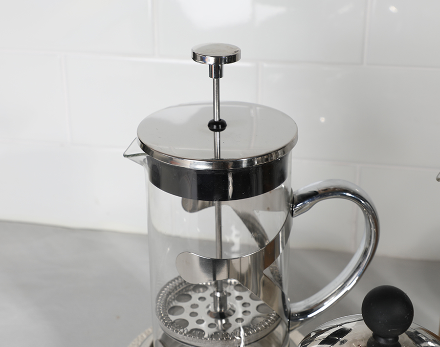 Durable 800ml high borosilicate French press teapot wholesale for coffee and tea