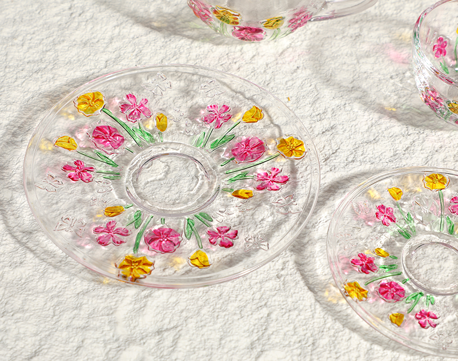 Newly Butterfly Series 16pcs Glassware Set Popular in Brazilian Market