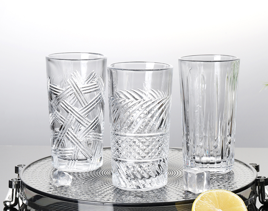 New Arrival High Ball Glass tumbler 390ml Engraved glass cup whiskey tumbler 