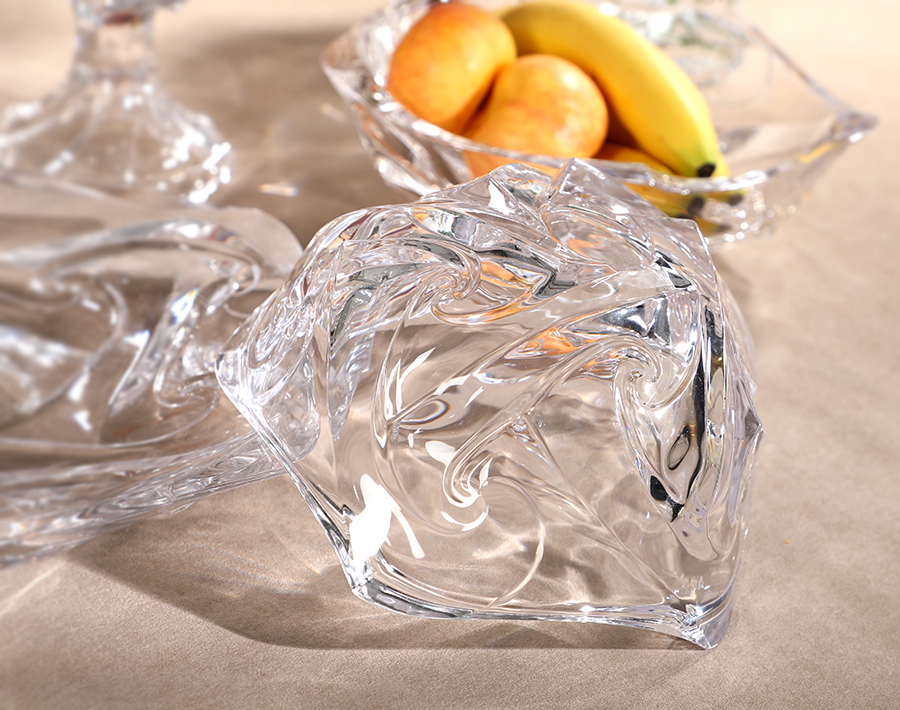 Transparent High Quality Glass Fruit Bowl & Plate Series Exclusive Mould