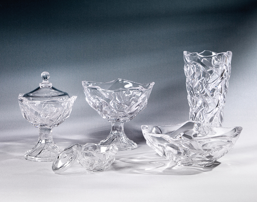 New series luxury candy jar glass vase furit bowl plates wholesale