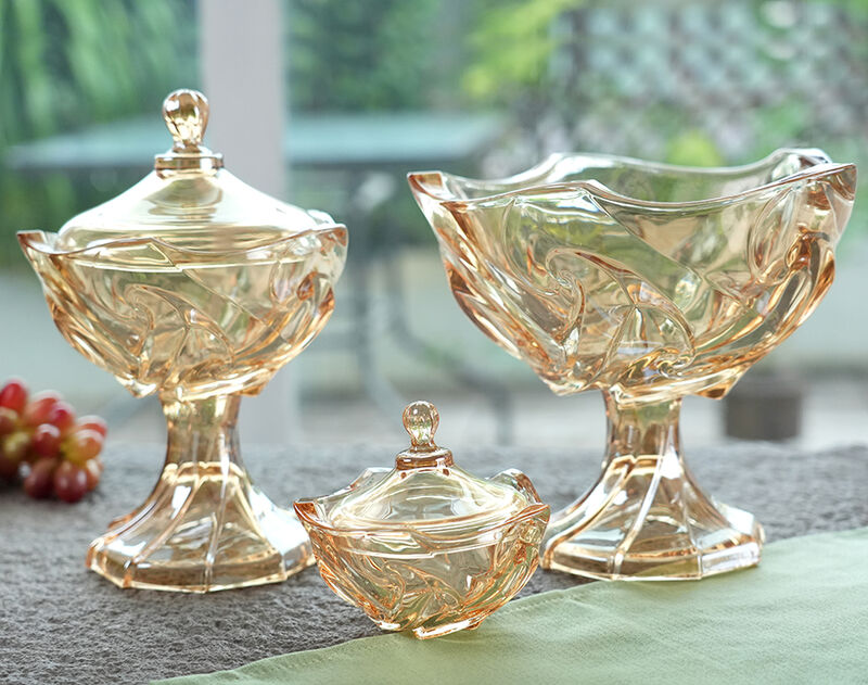 Lucky cloud new glass flower vase and fruit bowl