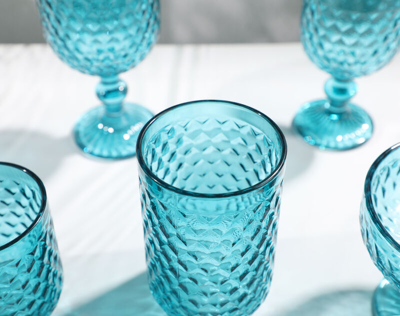 Spray color glass ice cream cup set of 6pcs
