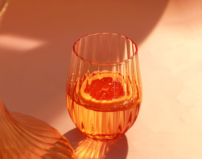 Handmade Wine Glass Decanter with Color Spray Design For Wholesale
