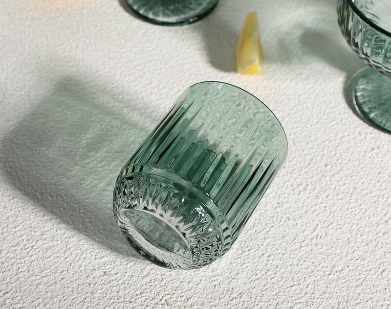 Promotion Spray Green Color Glassware Series With Cheap Price