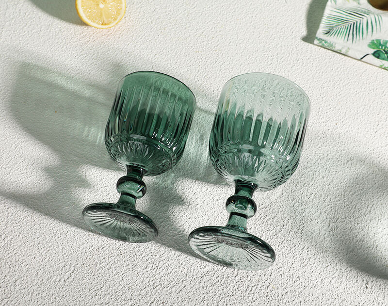 Promotion Spray Green Color Glassware Series With Cheap Price