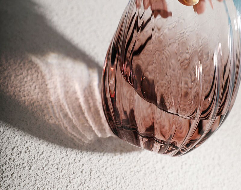 1.5L brown color spray high quality hand-made glass decanter