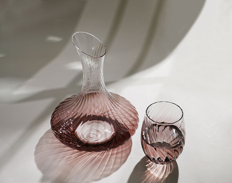1.5L brown color spray high quality hand-made glass decanter