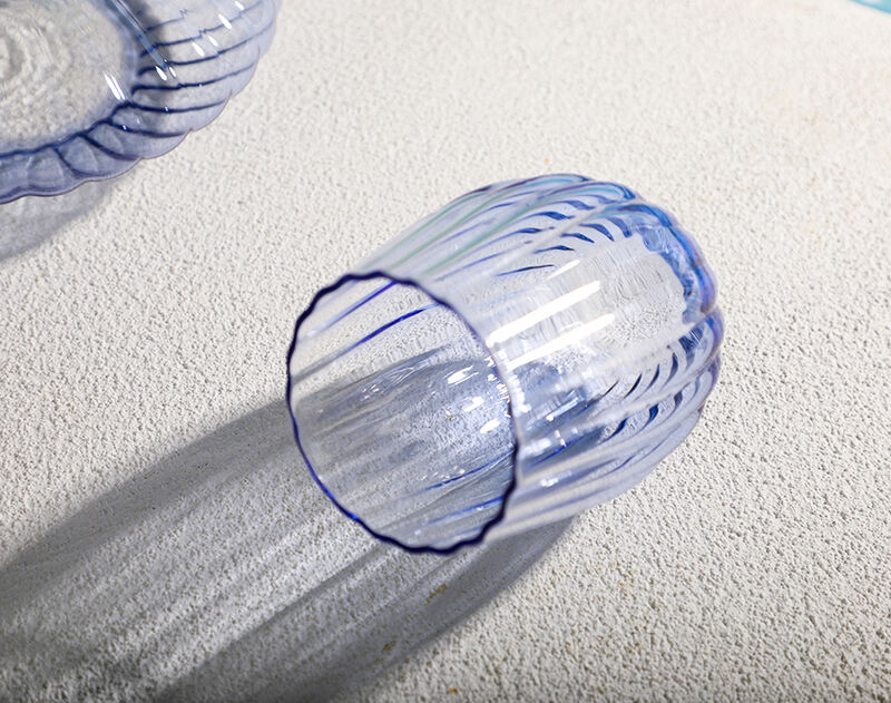 New Stripe Line Glass Red Wine Decanters Blue Glassware