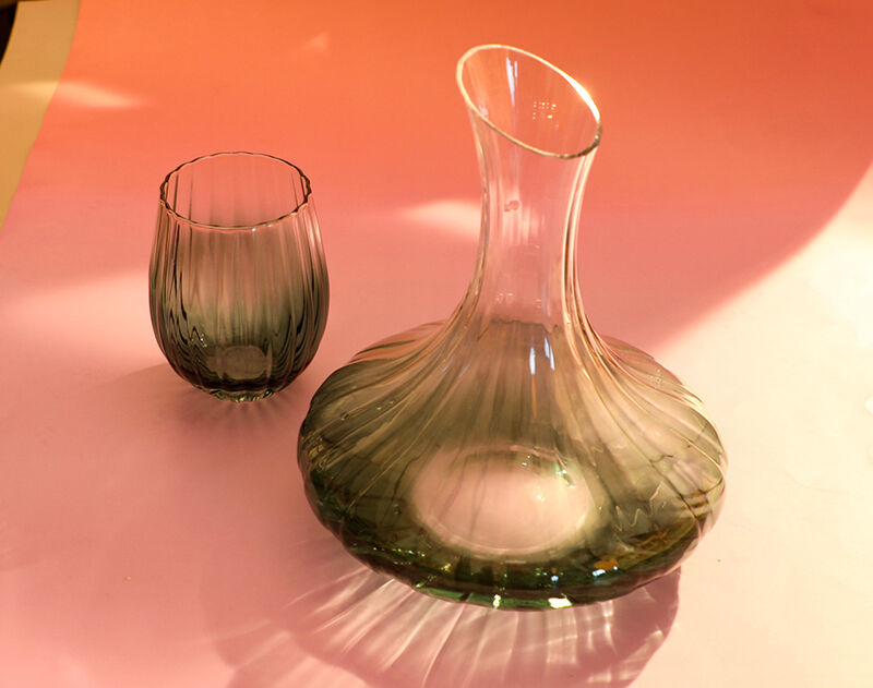 7PCS Stripe Line Red Wine Decanters With Cups New Design