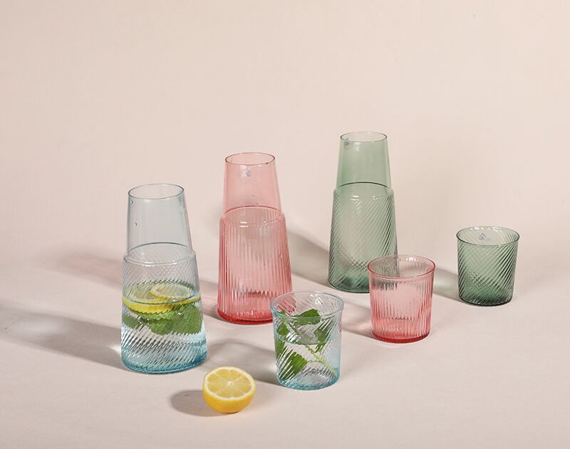 Machine Blown Glass Bottle Spray Color Kettle
