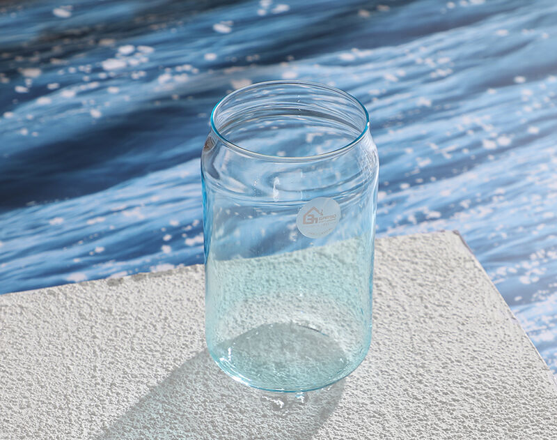Laser Cut spraying blue colored drinking glass stemware 16.2oz wine glass goblet for bar use online gift shop