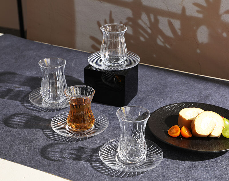Middle East Engraved Design Tea Cup Set With Saucer Wholesale