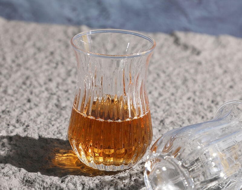 New arrival 135ML engraved white glass tea cup made in China