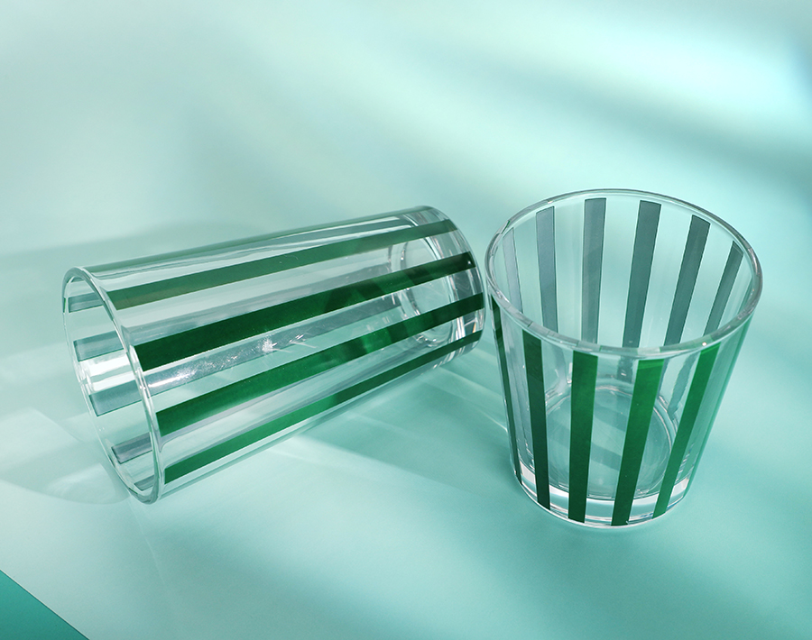 Factory Wholesale Price Stripe Line Customization Water Jar Set