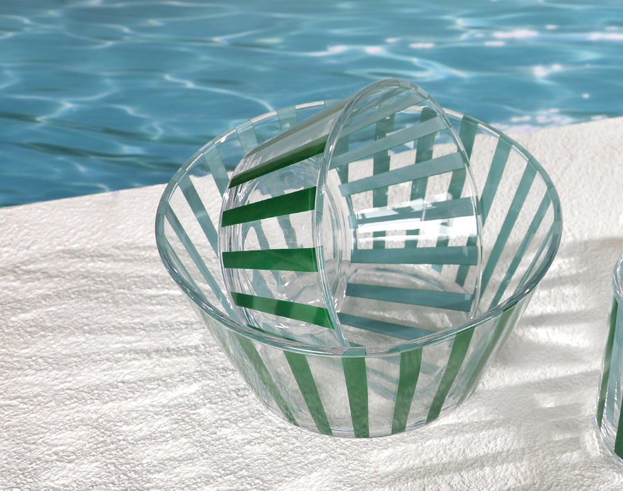 Factory Wholesale Price Stripe Line Customization Water Jar Set
