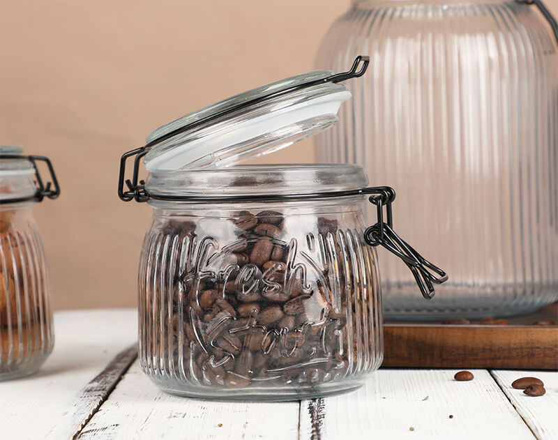 Factory Price Big Capacity Glass Jars with H Line