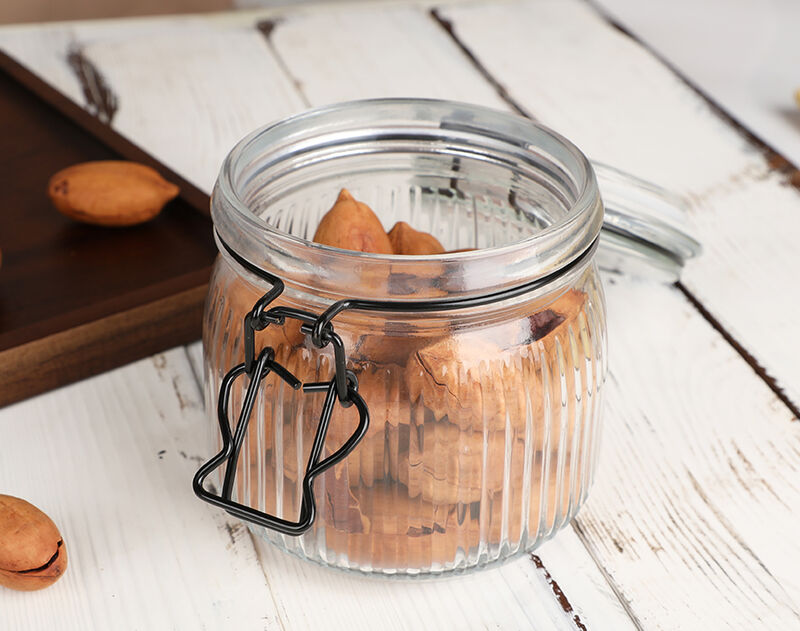 Factory Price Big Capacity Glass Jars with H Line
