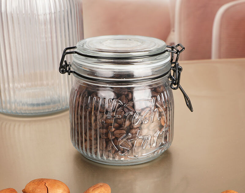 Factory Price Big Capacity Glass Jars with H Line