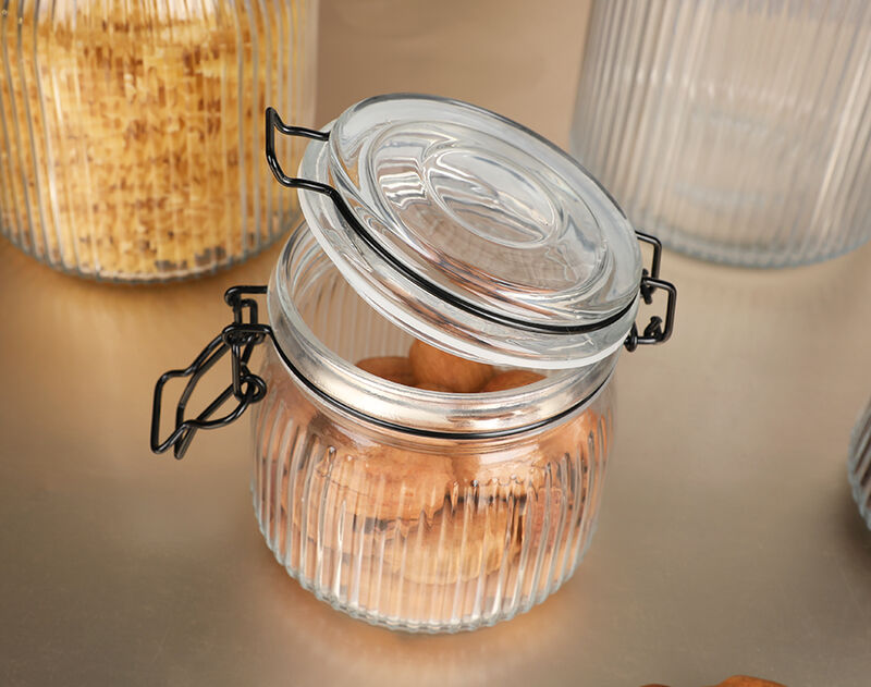 Factory Price Big Capacity Glass Jars with H Line