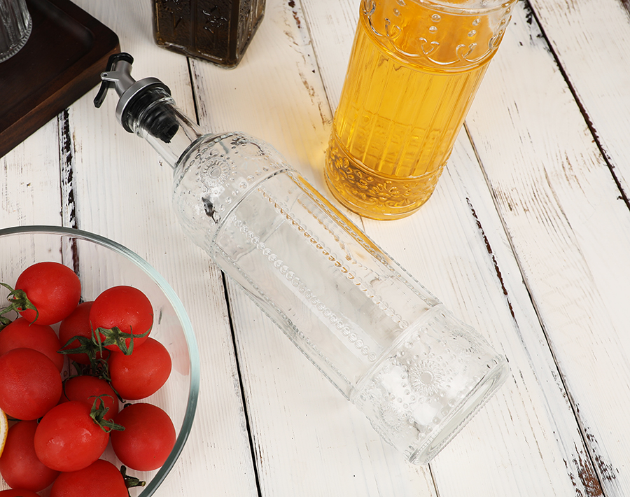 Factory New Arrival Stock Glass Oil Bottle