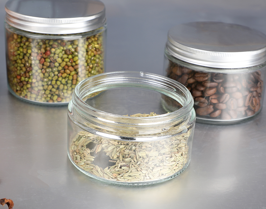 New different size glass storage jar elegant sealed jars in promotion