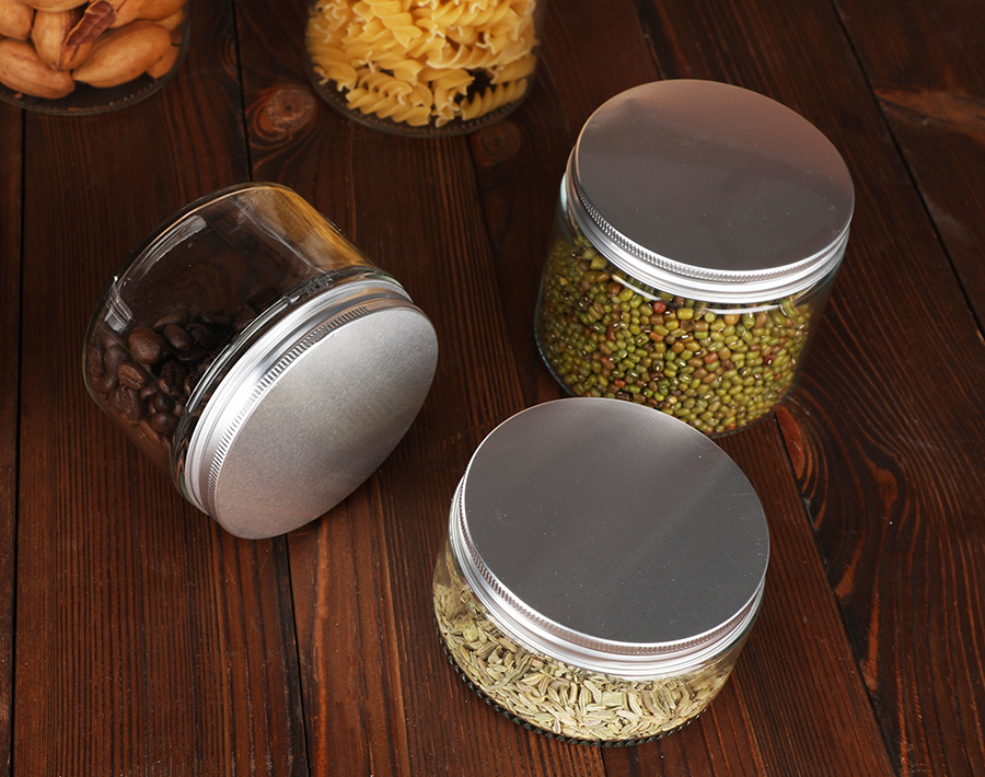 New different size glass storage jar elegant sealed jars in promotion